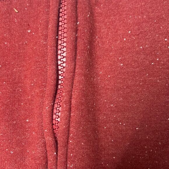 Harry Potter Men's Maroon speckled w white Hooded Property Of Hogwarts Sweater S - Picture 4 of 7